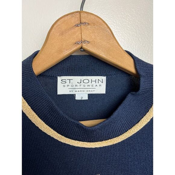 Vintage St. John Sweater Nautical Santana Knit Sz. P (XS/S) - Picture 2 of 7